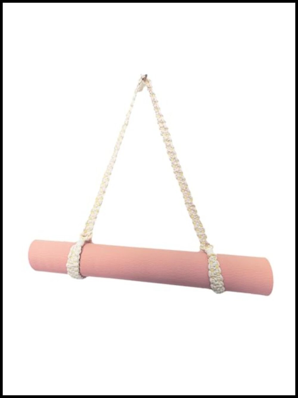 Cotton Macrame Yoga Mat Carrying Strap Hand Woven 71 Inch Shoulder Carrier